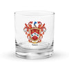 Sims Family Crest Rocks Glass