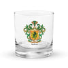 Sutton Family Crest Rocks Glass