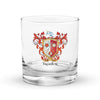 Tranter Family Crest Rocks Glass