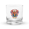Touhy Family Crest Rocks Glass - with cross