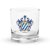 Valdez Family Crest Rocks Glass