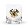 Vaughan Family Crest Rocks Glass