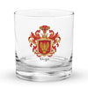 Vega Family Crest Rocks Glass