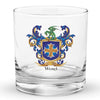 Ward Family Crest Rocks Glass