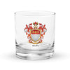 Watts Family Crest Rocks Glass