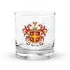 Webb Family Crest Rocks Glass