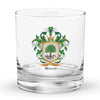 Wood Family Crest Rocks Glass