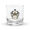 Young Family Crest Rocks Glass - English origin