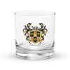 Simmonds Family Crest Rocks Glass