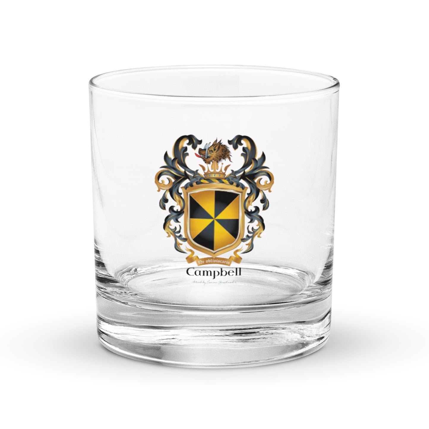 Campbell Family Crest Whisky Glass - earliest version