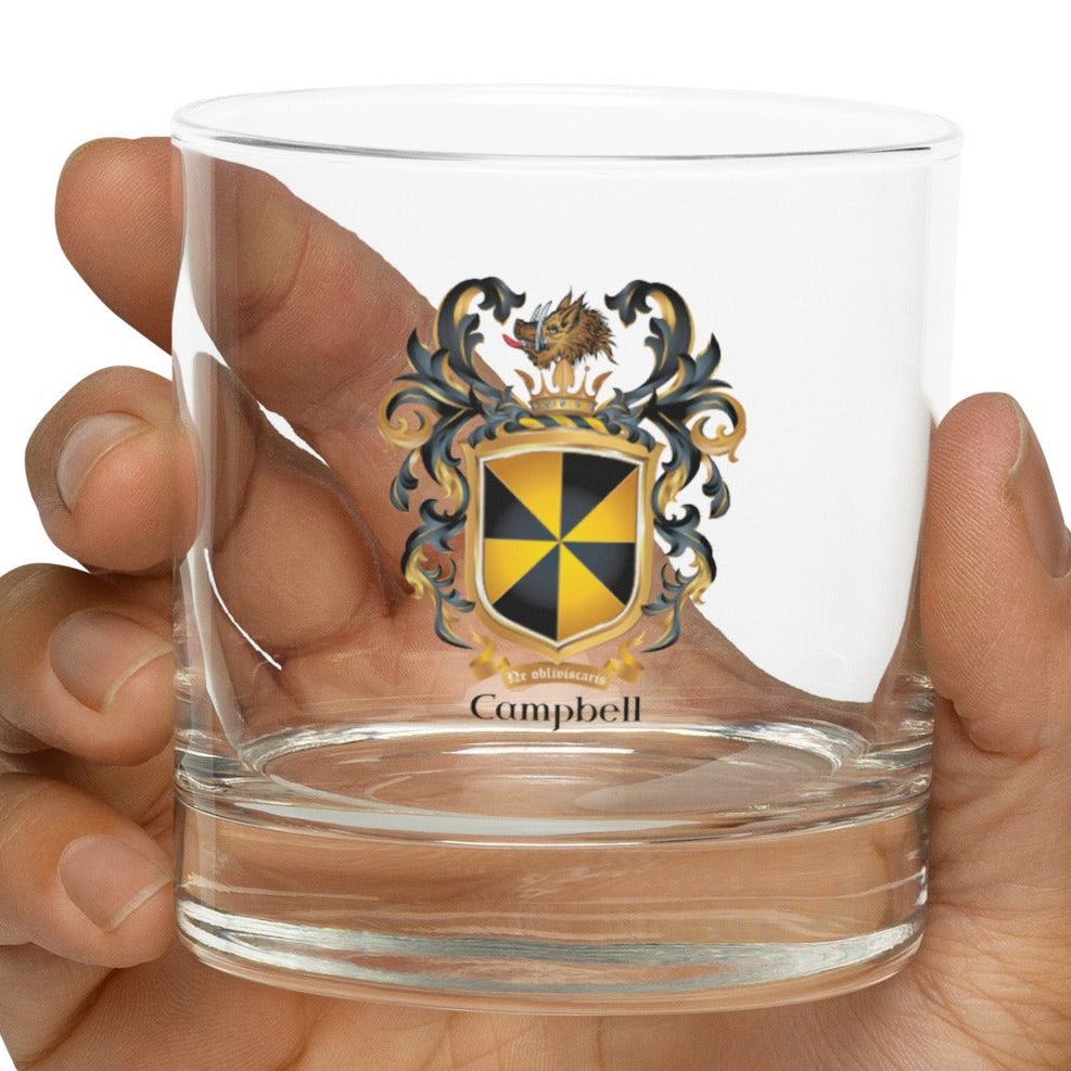 Campbell Family Crest Whisky Glass - earliest version