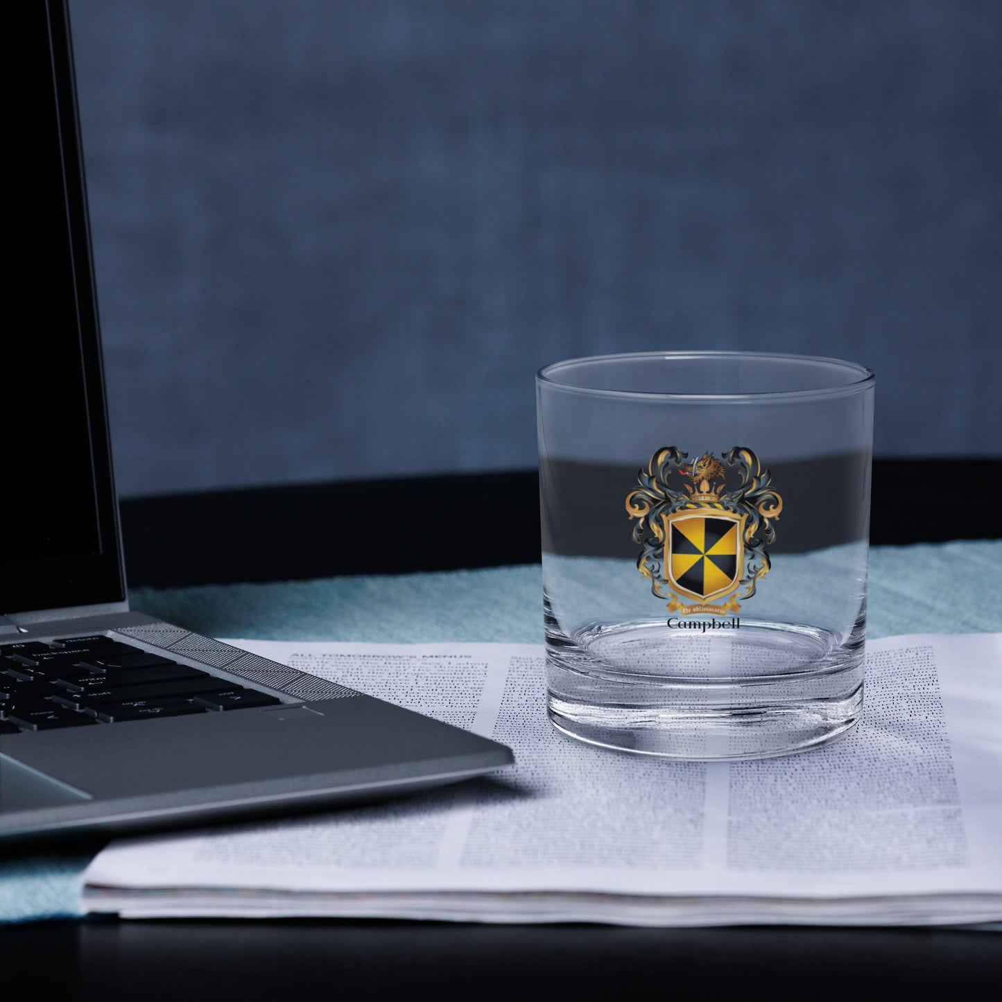 Campbell Family Crest Whisky Glass - earliest version