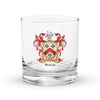 Walsh Family Crest Rocks Glass