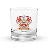 Walshe Family Crest Rocks Glass
