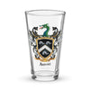 Arnold Family Crest beer glass