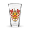 Austin Family Crest beer glass