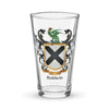 Baldwin Family Crest beer glass