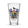 Beck Family Crest beer glass