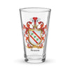 Benson Family Crest beer glass
