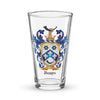 Burns Family Crest beer glass