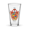 Butler Family Crest beer glass