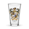 Campbell Family Crest beer glass - Argyll origin