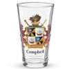 Campbell Family Crest beer glass - with lions