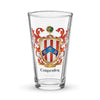 Carpenter Family Crest beer glass