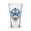 Carr Family Crest beer glass