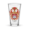 Carrillo Family Crest beer glass