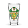 Clear Family Crest beer glass