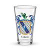 Cohen Family Crest beer glass
