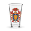 Cortes Family Crest beer glass