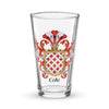 Côté Family Crest beer glass