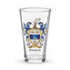 Davidson Family Crest beer glass