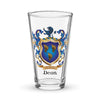 Dean Family Crest beer glass