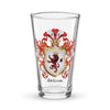 DeLeon Family Crest beer glass