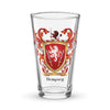 Dempsey Family Crest beer glass