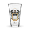 DePoar Family Crest beer glass
