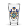 Diez Family Crest beer glass