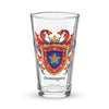 Dominguez Family Crest beer glass