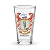 Donovan Family Crest beer glass