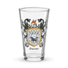 Dwane Family Crest beer glass