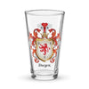 Dwyer Family Crest beer glass