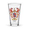 Elliot Family Crest beer glass