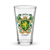 Farrell Family Crest beer glass
