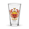 Fisher Family Crest beer glass