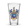 Flynn Family Crest beer glass