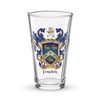 Fowler Family Crest beer glass