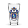 Gagnon Family Crest beer glass